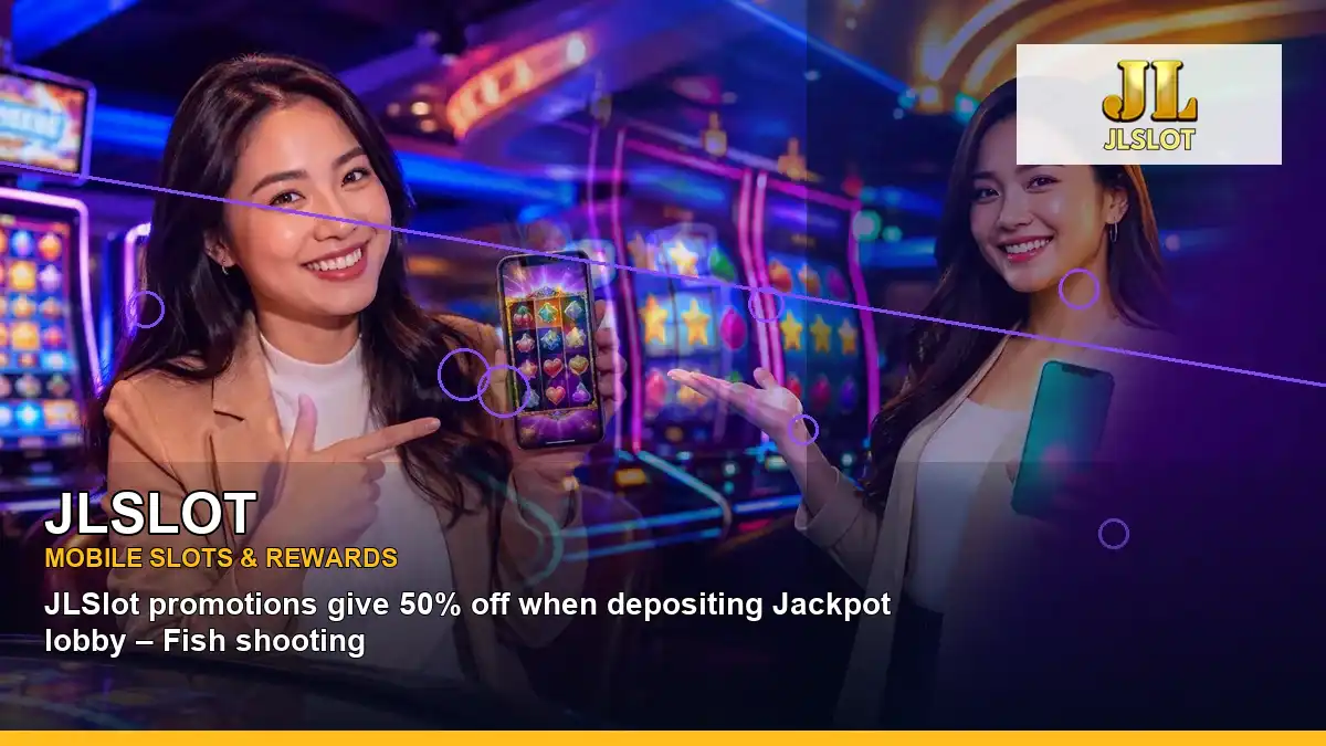 JLSLOT burst free spins slot games featuring an adult Filipina casino host with a left-framed composition