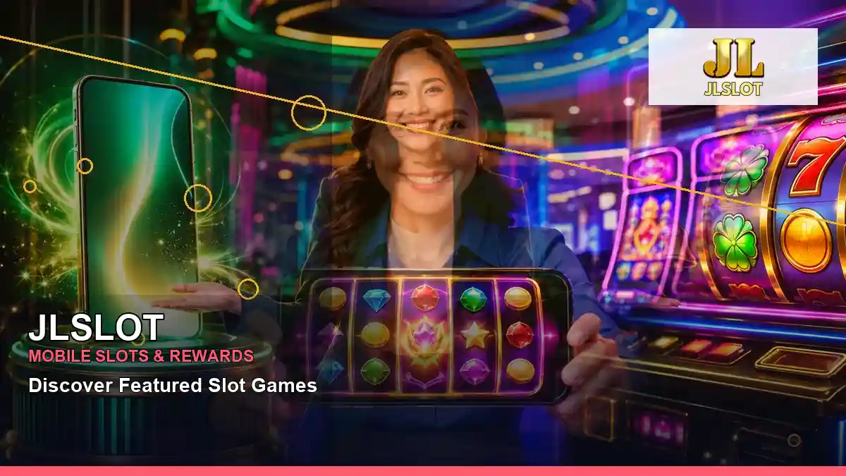 JLSLOT right close-up gold jackpot slot games highlighting mobile-friendly casino play