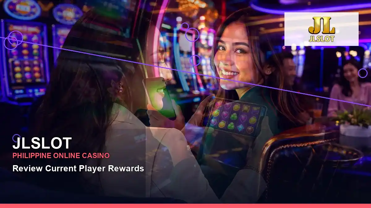 JLSLOT burst free spins slot games featuring an adult Filipina casino host with a left-diagonal composition — view 2