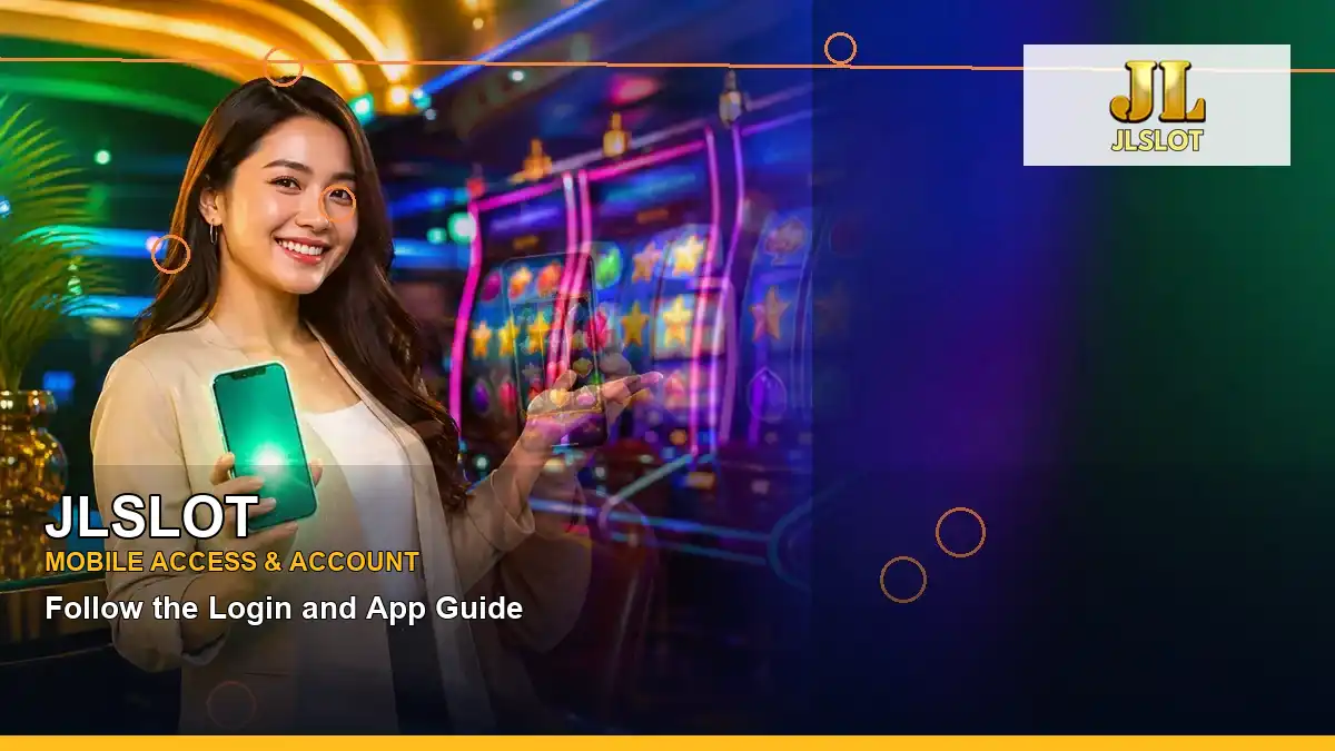 JLSLOT casino cashback rewards featuring an adult Filipina casino host with a left close-up composition