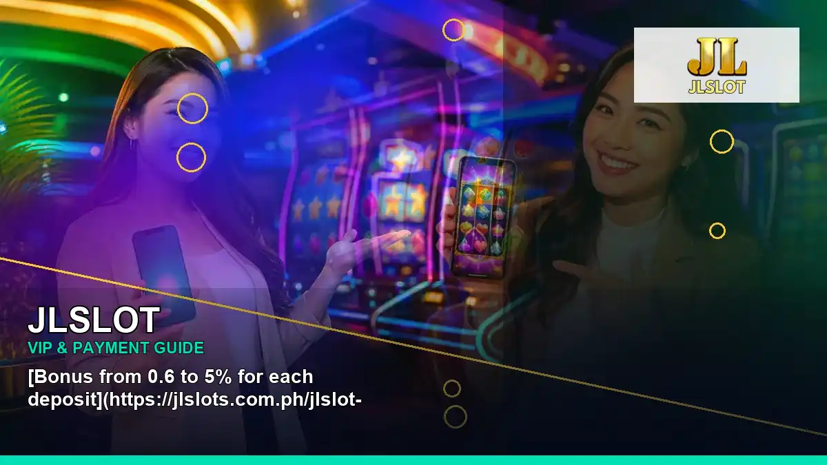 JLSLOT JLSLOT rewards information for Philippine users scene with left close-up lucky reels online slot games for players in